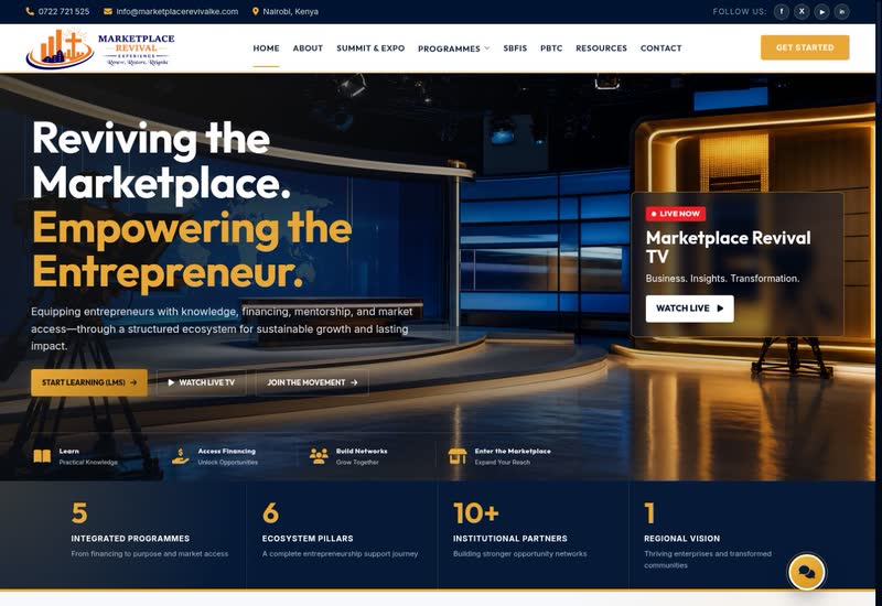 Homepage preview of Marketplace Revival