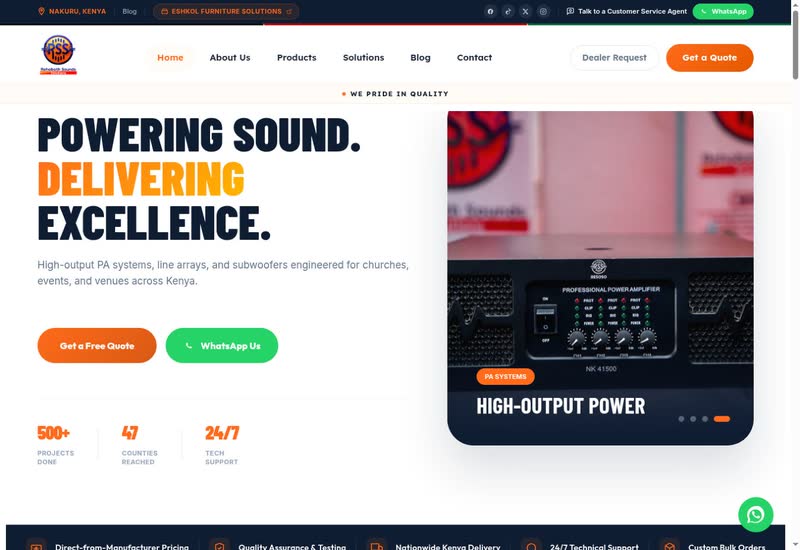 Homepage preview of Rehoboth Sound Solutions